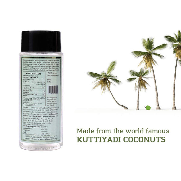 The Happygrove Co. Extra Virgin Coconut Oil, 200 ml- Hair and Skin Care